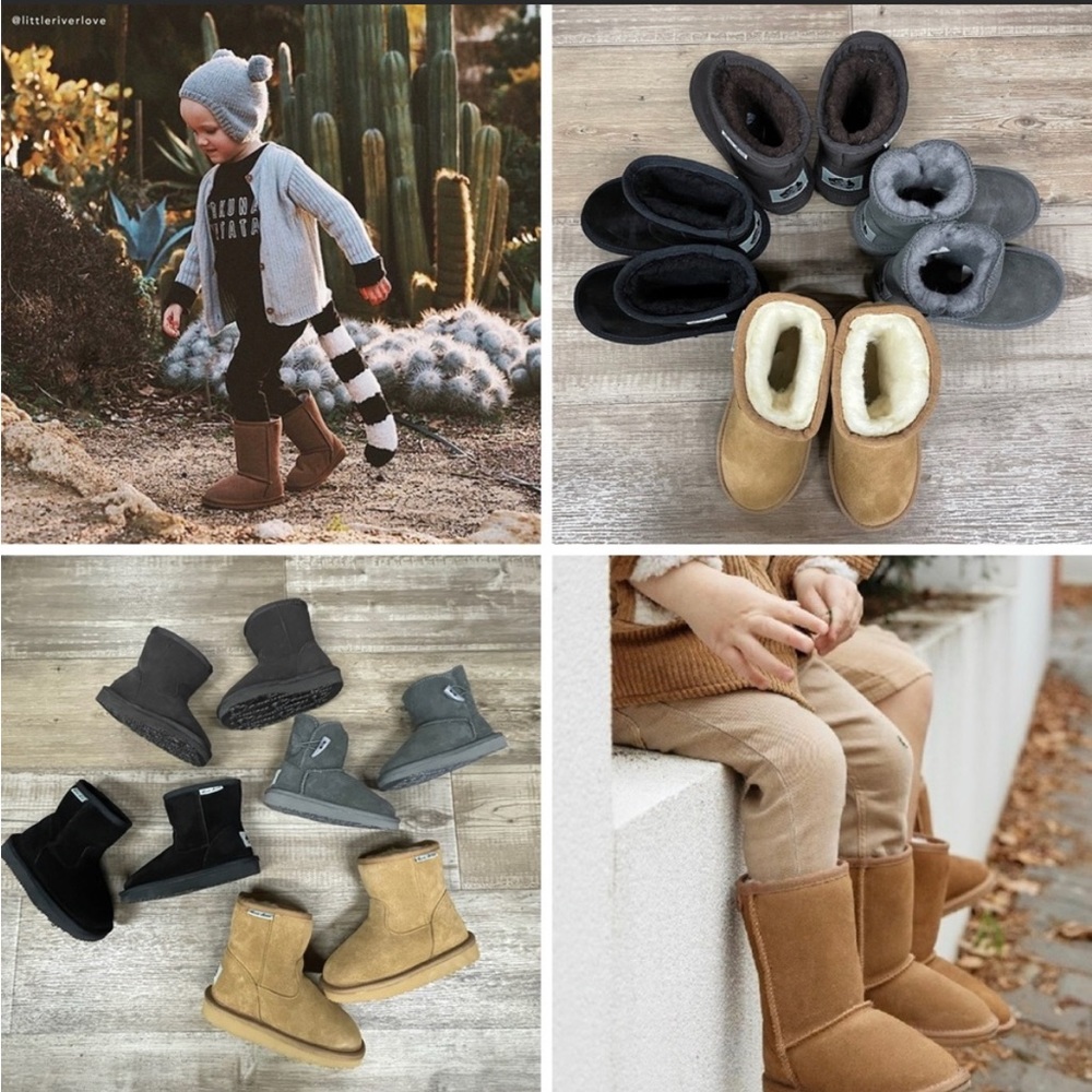 NWOT Aussie Merino Suede Kids Comfortable Boots